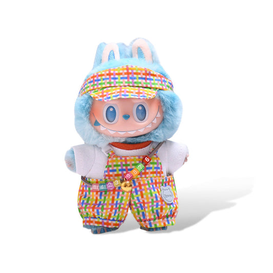 POP MART The Monsters Labubu Fashion Dress - Colorful overalls + top + hat