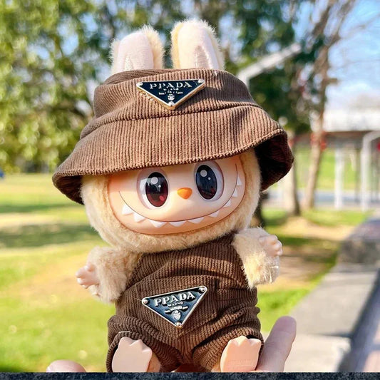 Cozy Up Your Labubu: Introducing the Pop Mart The Monsters Corduroy Clothing Set with Hat (17cm)