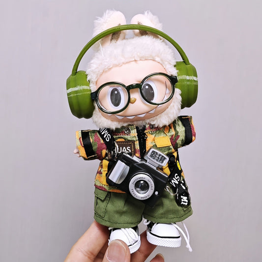 Labubu Camouflage Streetwear Outfit Set 15cm & 17cm  - Applicable to Ver. 1 & Ver. 2& Ver. 3 (Clothes Only)
