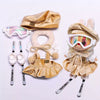 17cm 3.0 Labubu Ski Set | Windbreaker Vest Goggles Winter Travel Doll Accessories