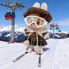 17cm 3.0 Labubu Ski Set | Windbreaker Vest Goggles Winter Travel Doll Accessories