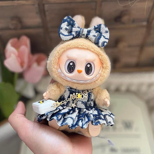 POP MART The Monsters Labubu Fashion Dress - Dior Style Skirt+ Bow