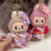 POP MART The Monsters Labubu Fashion Dress - Japanese Style Pink Kimono