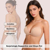 HaloAllure Adhesive Bra Invisible Sticky Strapless Push up Backless Reusable Silicone Covering Nipple Bras