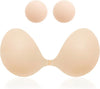HaloAllure Adhesive Bra Invisible Sticky Strapless Push up Backless Reusable Silicone Covering Nipple Bras