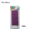DeceMars  Colored Eyelash Extension 16lines One Tray Mixed Color Curl D