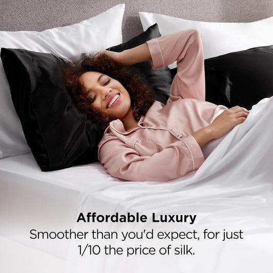 HaloAllure Silky Cooling Pillowcases Luxury Cooling Pillowcases – Silky Smooth Comfort