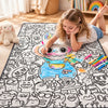 Kids Coloring Blanket – DIY Washable Doodle Blanket, Creative Art Activity Gift for Boys & Girls