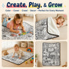 Kids Coloring Blanket – DIY Washable Doodle Blanket, Creative Art Activity Gift for Boys & Girls