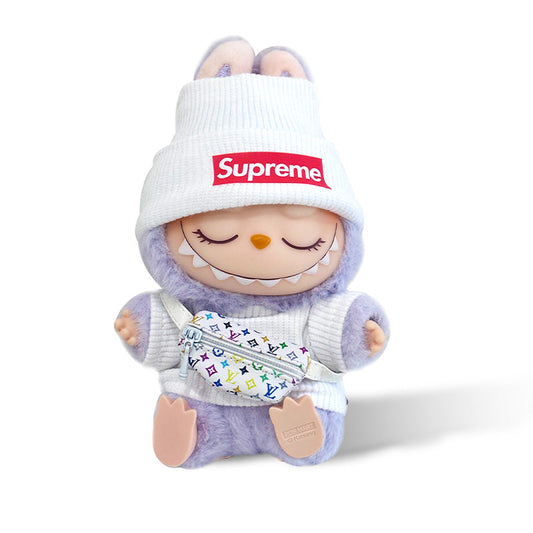 POP MART The Monsters Labubu Fashion Dress - Supreme Style White Top+Hat
