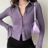 Vrouwen Enkelborstig Klokmouw Blouse