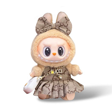 POP MART The Monsters Labubu Fashion Dress - Gucci Style Skirt+ Bow(Pre-order 1-2 weeks arrive)