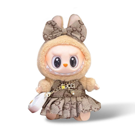 POP MART The Monsters Labubu Fashion Dress - Gucci Style Skirt+ Bow(Pre-order 1-2 weeks arrive)