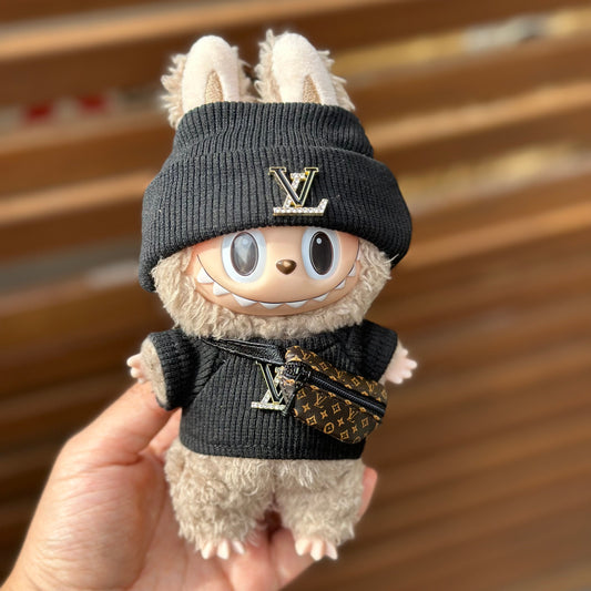 POP MART The Monsters Labubu Fashion Dress - LV Style Top+ Hat