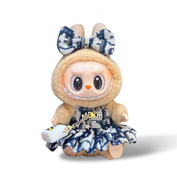 POP MART The Monsters Labubu Fashion Dress - Dior Style Skirt+ Bow