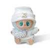 POP MART The Monsters Labubu Fashion Dress - L Style White Top with Metallic Logo + White Hat