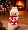 17cm Mini Plush Doll'S Clothes Outfit Accessories For Korea Kpop Labubu V1 V2 V3 Christmas onesie hat set Clothing